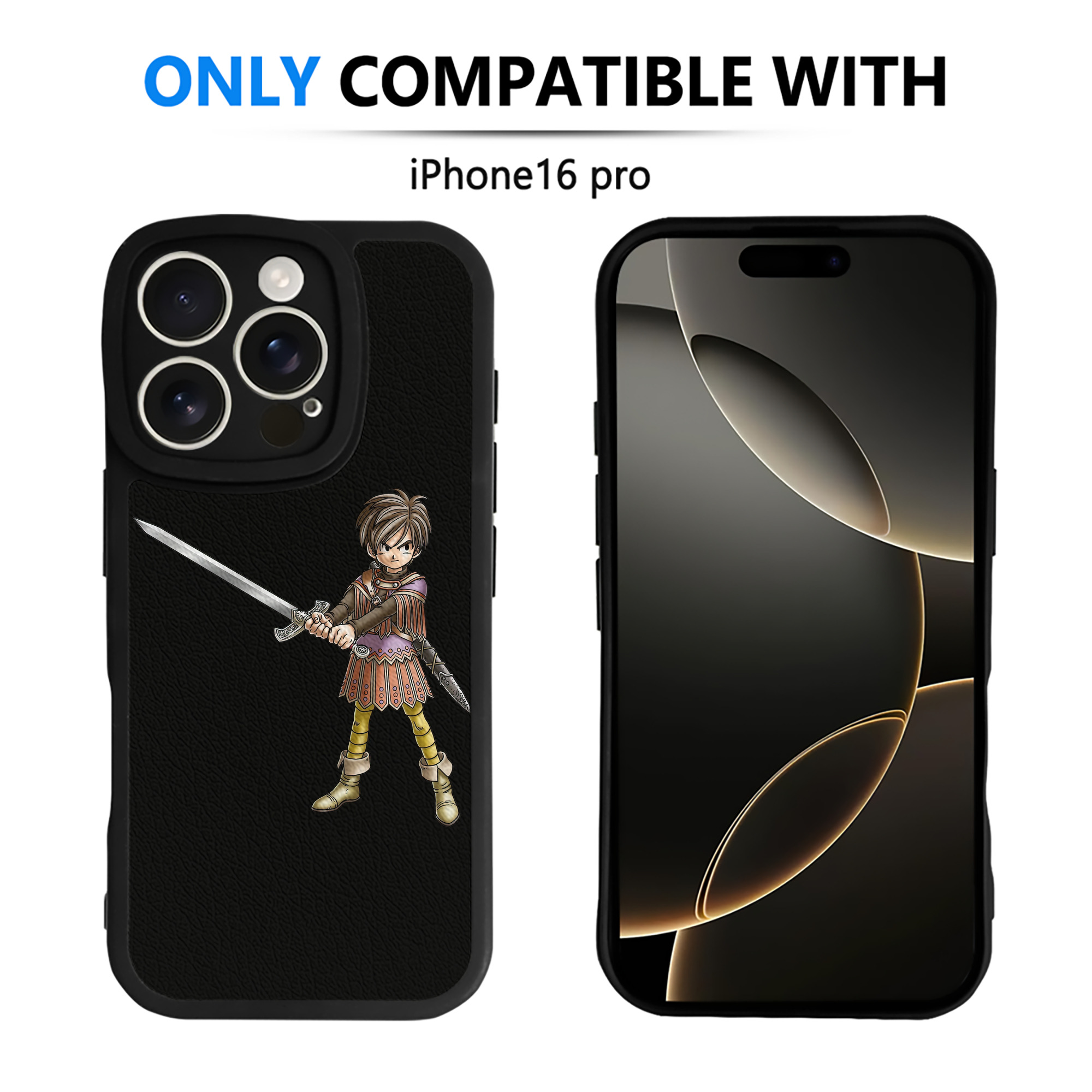 （画像用） ドラゴンクエスト Doragon Kuesuto Dragon Quest 【iPhone 16シリーズ対応】シリコンスマホケース（レザー調） 材質：シリコン